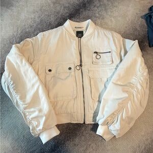Wild Fable Cream Bomber Jacket